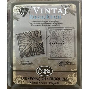 Sizzix Vintaj DecoEmboss Die Fluttering Wings #657651